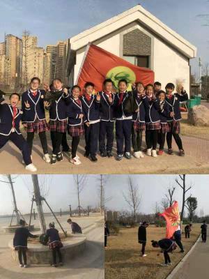 濮阳市绿城实验学开展了“徒步研学活动”